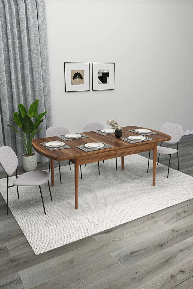 Mutfak Masası Yemek Masası Ahşap Masa Açılır Kapanır Masa 6 Kişilik Masa 